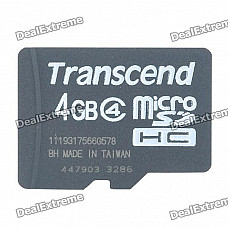 Genuine Transcend Micro SD/TF Memory Card (4GB/Class 4)