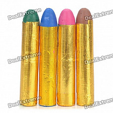 Halloween Costume Face Paint Make Up Crayons Set - Red + Blue + Green + Coffee